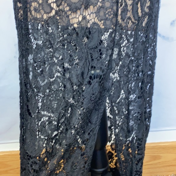 ๐ Sweet Storm black lace overlay evening dress Large - Picture 7 of 10